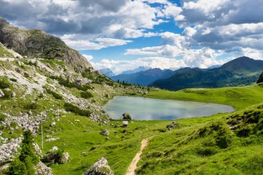 Dolomites Dağları, Passo Valparola Cortina d 'Ampezzo yakınlarında, Belluno, İtalya