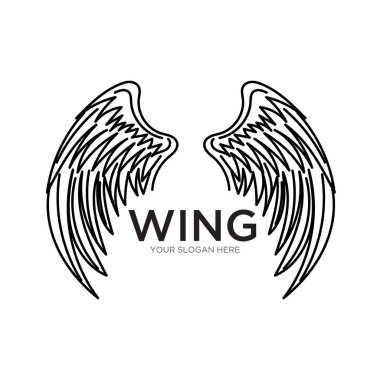 kanat logosu basit modern tasarımlar yapar