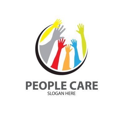 İnsanlar logo tasarımı ile ilgileniyor. Basit modern tasarım.