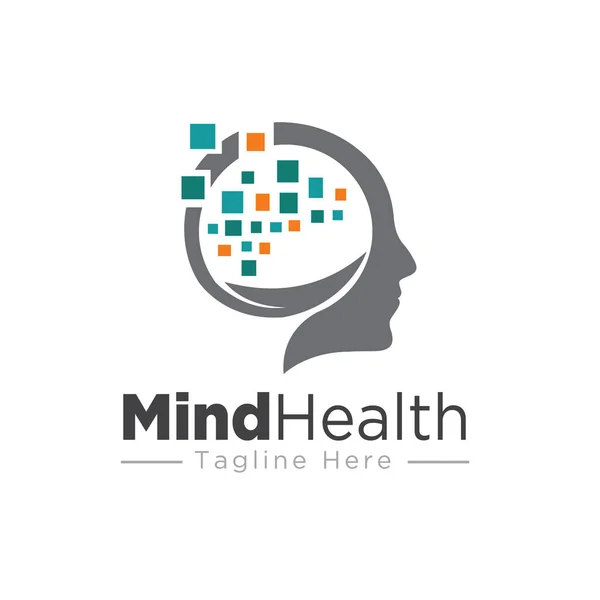 Salud Mental Medicina Naturaleza Logotipo Diseños — Vector de stock