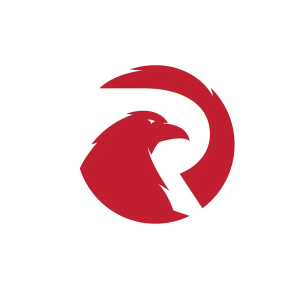 Diseño Del Logo Del Ave Cuervo Águila — Vector de stock