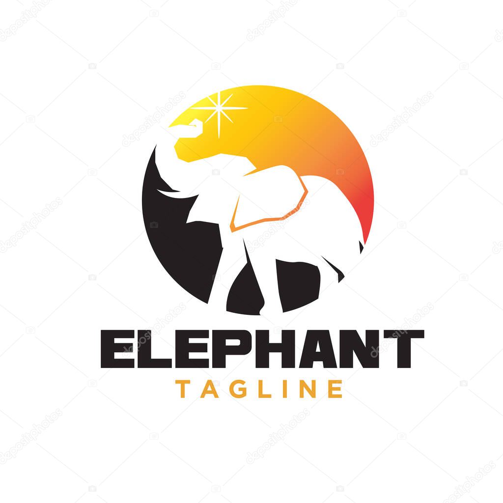 Elephant simple logo designs modern