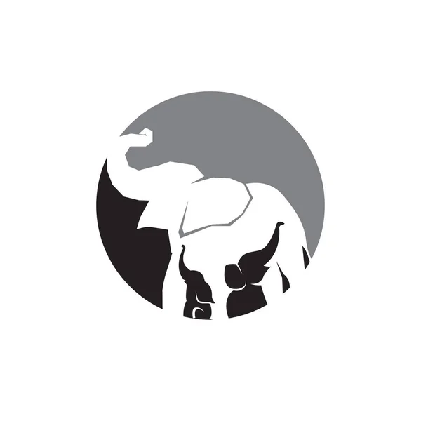 Olifant Zorg Logo Ontwerpen Eenvoudige Moderne — Stockvector