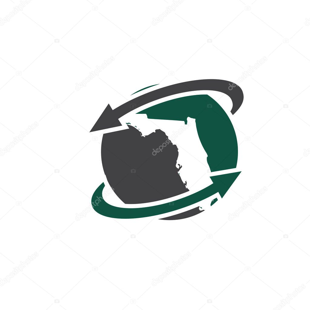 Florida solutions logo designs concept modern
