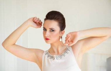 Kız moda model stüdyo