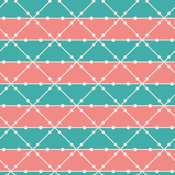 Isometrisches Raster und Streifenvektor nahtloser Musterhintergrund. Minimal heißen rosa blauen Hintergrund. Lineare geometrische horizontale Konstruktion. Buntes modernes Retro-All-Over-Print für heißes Sommer-Strandkonzept — Stockvektor