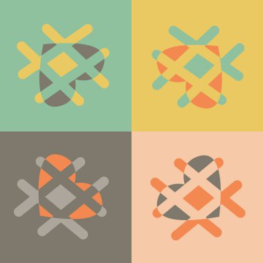 Retro hashtag kalp dikişsiz vektör şablonu. Sosyal medya bilgi arkaplanı. Her yerde geometrik internet sembolü var. Çevrimiçi bağlantı için konsept tasarım, aşk, karşılıklı destek gibi