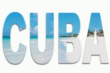 Küba Varadero - girilmiş yazıyı Beach'te Beach'de