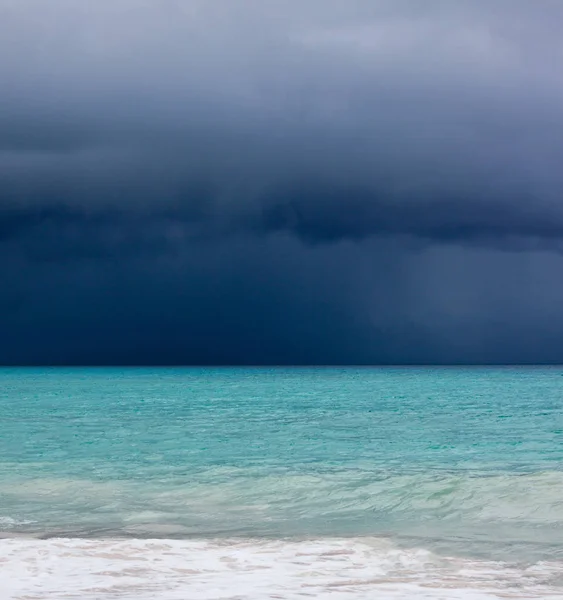 Storm and hurricane on the beach of Varadero Cuba