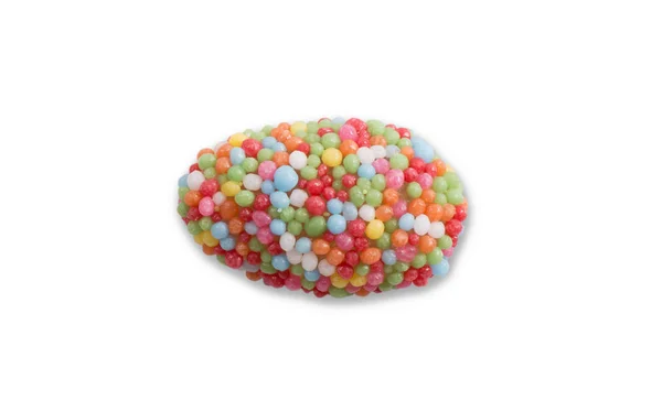 Bublina vejce ovoce gumy s želé jako drzý deska — Stock fotografie