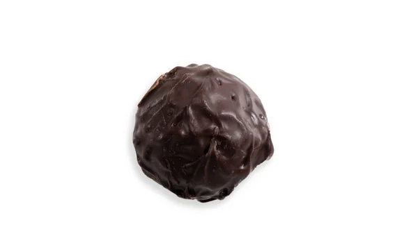Chocolates confectioner truffle chocolate isolated on white — Stock Photo, Image
