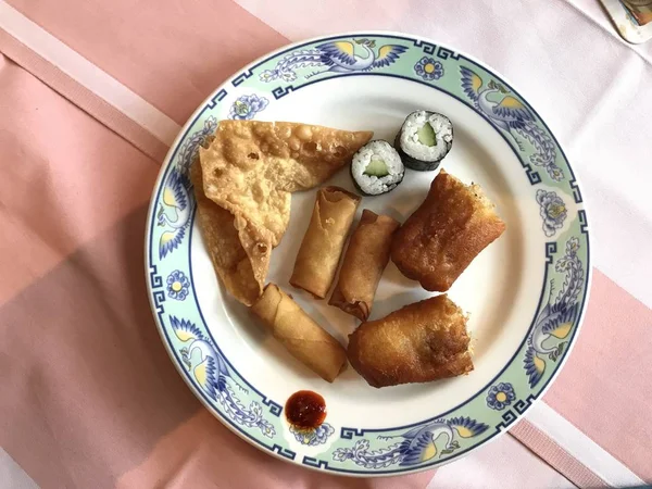 Chinese food buffet in closeup for textures — Stock Photo, Image