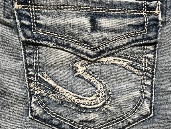 Zbliżenie jeans denim tkanina tekstury i tła — Zdjęcie stockowe