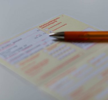 Sertifika sarı sertifikadan bir Alman hasta