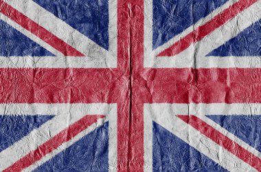 Yakın çekim bir kağıt üzerinde Büyük Britanya bayrağı