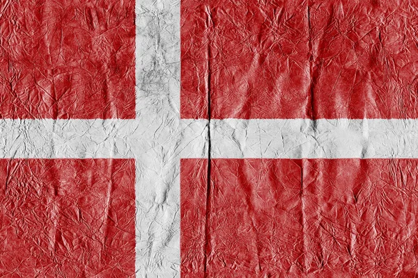 Denemarken vlag op een papier in close-up — Stockfoto