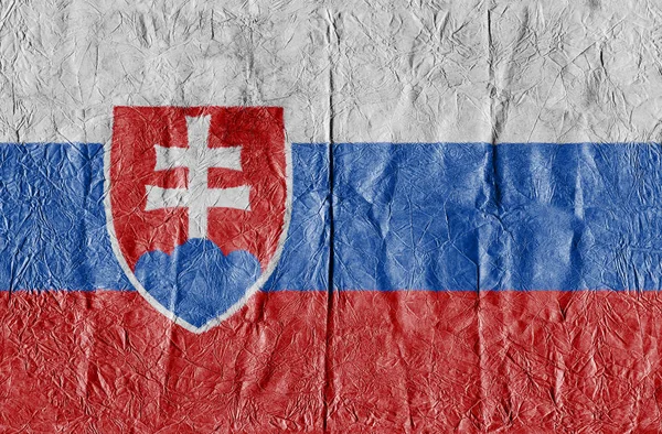 Σημαία Σλοβακίας σε ένα χαρτί σε κοντινό — Φωτογραφία Αρχείου