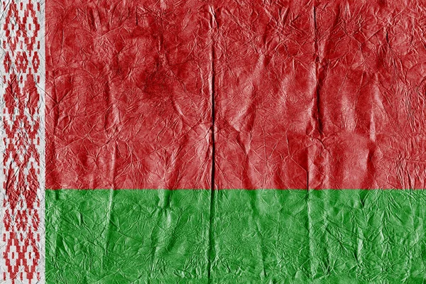 Belarus flag on a paper in close-up — Stock Photo, Image