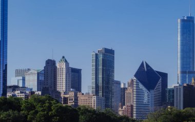 Chicago silueti ve büyük ofis binaları