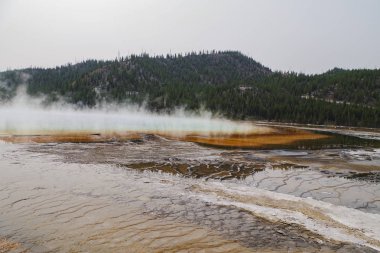 Yellowstone Millî Parkı ABD ve jeotermal yaylar 