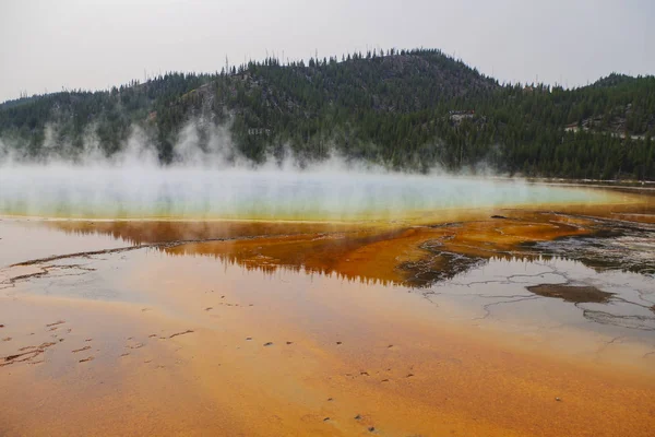 Yellowstone National Park USA and geothermal springs — Stock Photo, Image