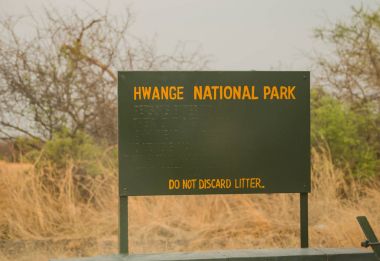Hwange National Park in Zimbabwe South Africa clipart