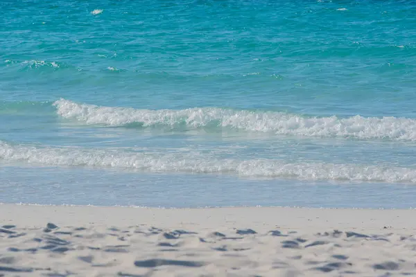 Areia Branca Água Azul Turquesa Praia Caribenha Cuba Varadero — Fotografia de Stock