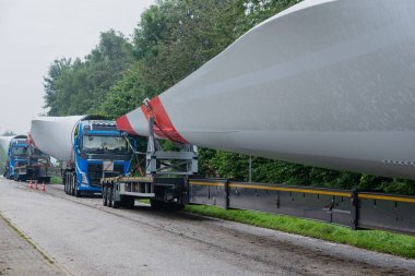 Rüzgar enerjisi, pervane kanatlarının ağır nakliye
