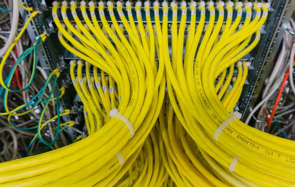 네트워크의 네트워크 케이블 Hub — 스톡 사진