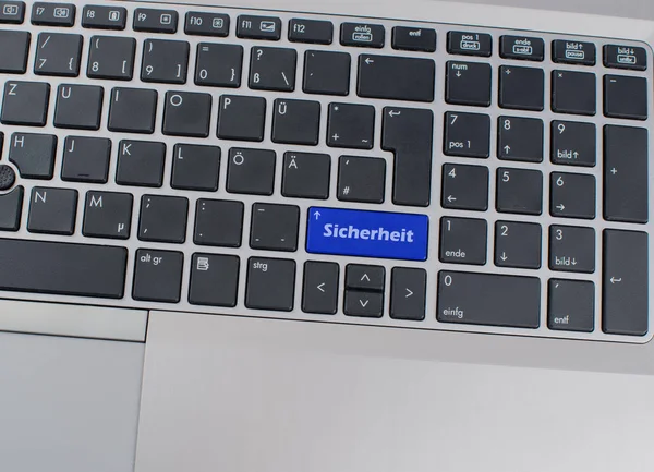 Sicherheitswort Auf Notebook Tastatur — Stockfoto