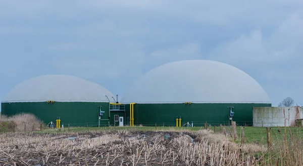 Fábrica Biogás Para Geração Energia Energia — Fotografia de Stock