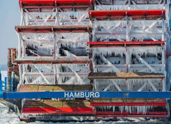 Paddle Wheeler Iced Hamburg — Stockfoto