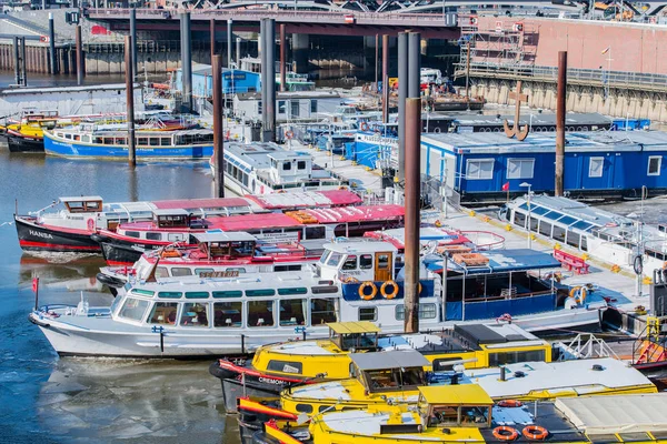 Ice Floes Hamburg Harbor Terminal Burchardkai — Stock Photo, Image