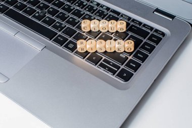 Bulut Risiko, bulut Risk, notebook klavye üzerinde kelime için Alman metin