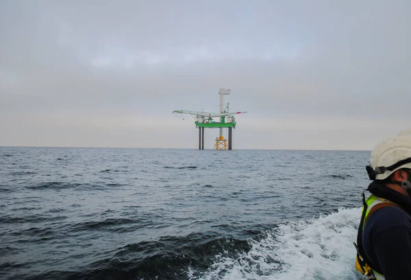 Construção Energia Offshore Parques Eólicos — Fotografia de Stock