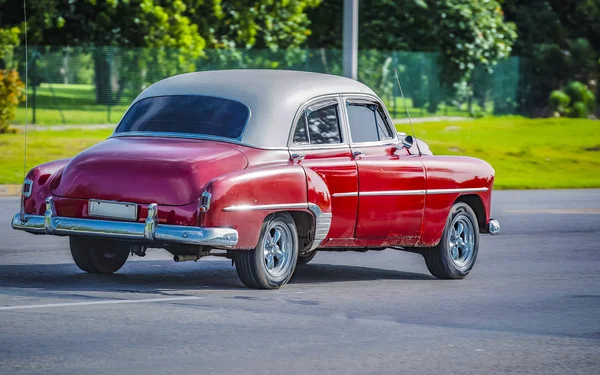 Hdr Foto American Classic Car Street Avana Cuba — Foto Stock