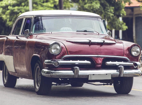 Havana Küba Sokakta Hdr Fotoğraf Amerikan Klasik Otomobil — Stok fotoğraf