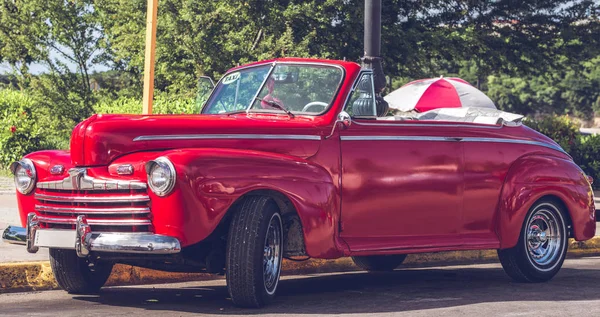 Hdr Photo Amerikanischen Klassiker Auf Straße Havana Kuba — Stockfoto