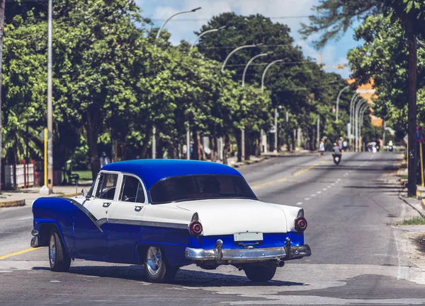 Havana Küba Sokakta Hdr Fotoğraf Amerikan Klasik Otomobil — Stok fotoğraf