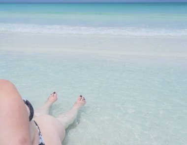 Karayipler yalınayak Küba Varadero su 