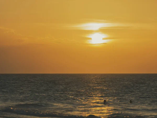 Západ Slunce Pláži Varadero Kuba — Stock fotografie