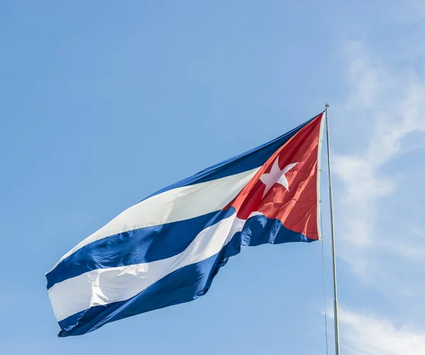 Cuba Flag Blue Sky Sunshine — Stock Photo, Image