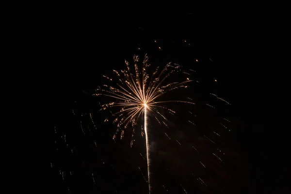 Lunga Esposizione Fuochi Artificio Cavallo Dell Anno — Foto Stock