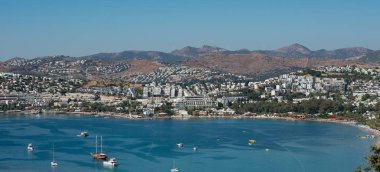 Türkiye 'nin Ege Denizi kıyısındaki Bodrum kenti. Akdeniz