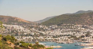 Türkiye 'nin Bodrum limanında tekne ve yatlar
