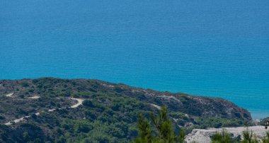 Adanın güneyindeki kıyı manzarası Kos Yunanistan