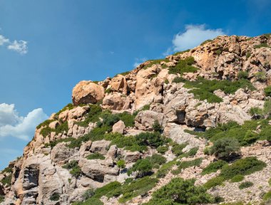 Yunanistan 'ın Kos adasının iç kesimlerindeki dağlar