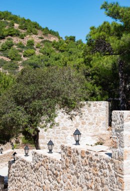 Yunanistan 'ın Kos adasının iç kesimlerindeki dağlar