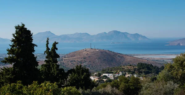 Mittelmeerküste Vor Dem Türkischen Festland Norden Auf Der Griechischen Insel Stockfoto