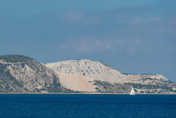 Těžba Čerpacích Kamenů Ostrově Gyali Mezi Ostrovy Kos Sopečným Ostrovem — Stock fotografie